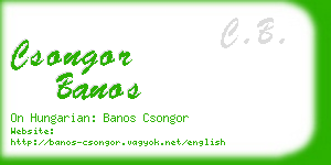 csongor banos business card